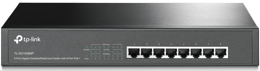 Levně TP-Link switch TL-SG1008MP (8xGbE, 8x PoE+, 153W)