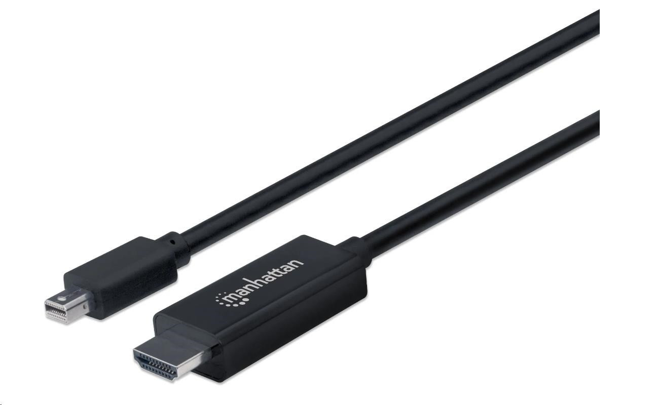 Levně MANHATTAN Kabel Mini DisplayPort na HDMI (1080p), 1.8m, černý