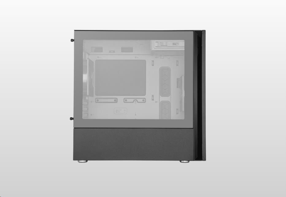 Levně Cooler Master case Silencio S400 Tempered Glass, micro-ATX, Mini Tower, černá, bez zdroje
