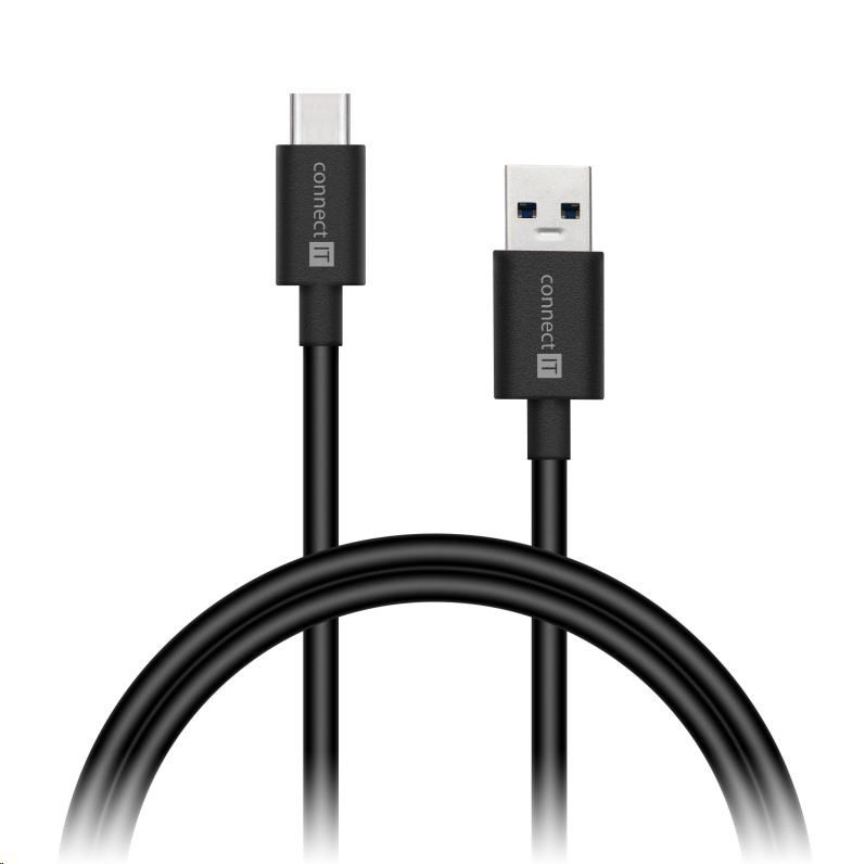 Levně CONNECT IT Wirez USB-C (Type C) -> USB-A, USB 3.1 Gen 1, černá, 2 m