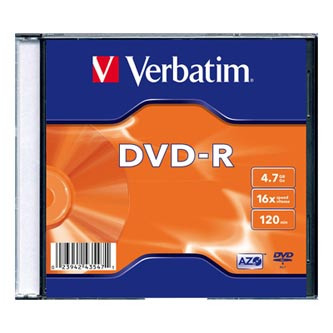 Levně Verbatim DVD-R, Matt Silver, 43547, 4.7GB, 16x, slim box, 20-pack, bez možnosti potisku, 12cm, pro archivaci dat