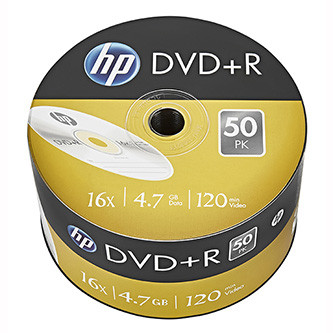 HP DVD+R, DRE00070-3, 69305, 4.7GB, 16x, bulk, 50-pack, bez možnosti potisku, 12cm, pro archivaci dat