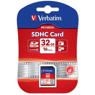 Levně Verbatim paměťová karta Secure Digital Card Premium U1, 32GB, SDHC, 43963, UHS-I U1 (Class 10)