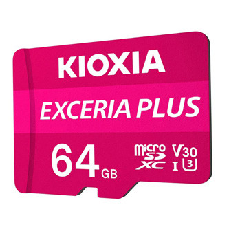 Levně Kioxia Paměťová karta Exceria Plus (M303), 64GB, microSDXC, LMPL1M064GG2, UHS-I U3 (Class 10)