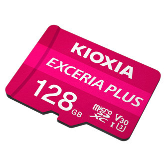 Levně Kioxia Paměťová karta Exceria Plus (M303), 128GB, microSDXC, LMPL1M128GG2, UHS-I U3 (Class 10)