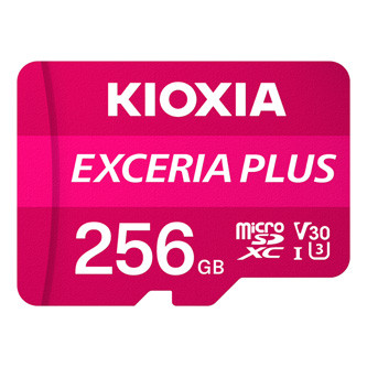 Levně Kioxia Paměťová karta Exceria Plus (M303), 256GB, microSDXC, LMPL1M256GG2, UHS-I U3 (Class 10)