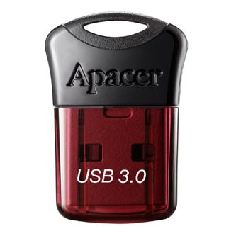 Levně Apacer USB flash disk, USB 3.0, 32GB, AH157, červený, AP32GAH157R-1, USB A, s krytkou