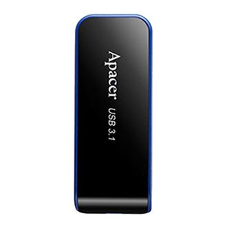 Levně Apacer USB flash disk, USB 3.0, 32GB, AH356, černý, AP32GAH356B-1, USB A, s výsuvným konektorem