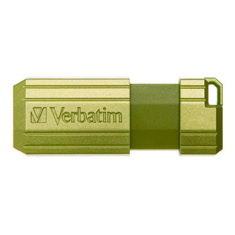 Levně Verbatim USB flash disk, USB 2.0, 32GB, Store,N,Go PinStripe, zelený, 49958, pro archivaci dat