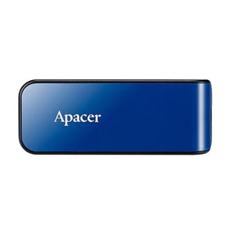 Levně Apacer USB flash disk, USB 2.0, 64GB, AH334, modrý, AP64GAH334U-1, USB A, s výsuvným konektorem