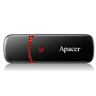Levně Apacer USB flash disk, USB 2.0, 64GB, AH333, černý, AP64GAH333B-1, USB A, s krytkou