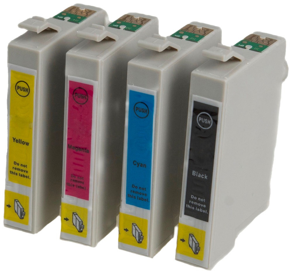 Levně MultiPack EPSON T0715 + 20ks fotopapíru (C13T07154010) - kompatibilní cartridge, černá + barevná, 4x12ml