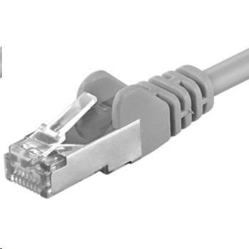 PREMIUMCORD Patch kabel CAT6a S-FTP, RJ45-RJ45, AWG 26/7 0, 25m šedá