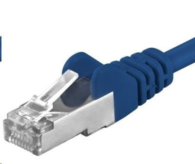 PREMIUMCORD Patch kabel CAT6a S-FTP, RJ45-RJ45, AWG 26/7 0, 5m modrá