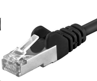 Levně PREMIUMCORD Patch kabel CAT6a S-FTP, RJ45-RJ45, AWG 26/7 1m černá
