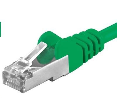 PREMIUMCORD Patch kabel CAT6a S-FTP, RJ45-RJ45, AWG 26/7 1m zelená