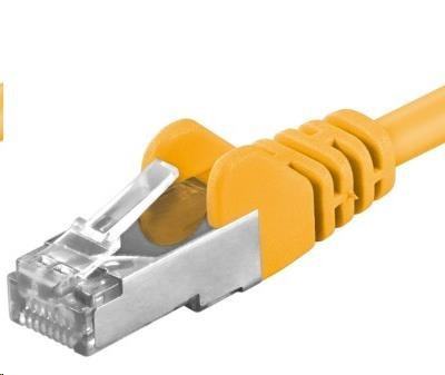 Levně PREMIUMCORD Patch kabel CAT6a S-FTP, RJ45-RJ45, AWG 26/7 1m žlutá