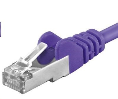 PREMIUMCORD Patch kabel CAT6a S-FTP, RJ45-RJ45, AWG 26/7 7m fialová