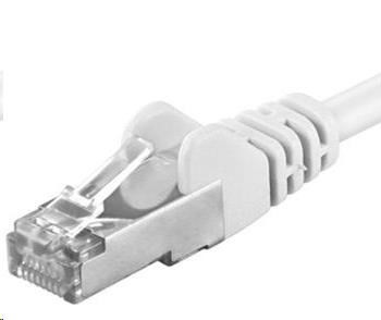 PREMIUMCORD Patch kabel CAT6a S-FTP, RJ45-RJ45, AWG 26/7 10m bílá