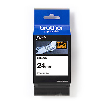 Levně Brother originální páska do tiskárny štítků, Brother, STE-151, 3m, 24mm, kazeta s páskou Stencil
