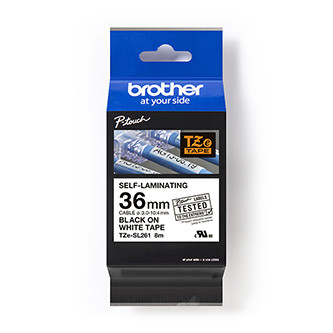 Levně Brother originální páska do tiskárny štítků, Brother, TZE-SL261, černý tisk/bílý podklad, laminovaná, 8m, 36mm