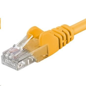 Levně PREMIUMCORD Patch kabel UTP RJ45-RJ45 CAT5e 0.5m žlutá