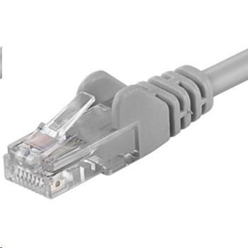 Levně PREMIUMCORD Patch kabel UTP RJ45-RJ45 CAT5e 1.5m šedá