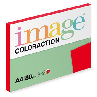 Levně Xerografický papír Coloraction, Chile, A4, 80 g/m2, tmavě červený, 100 listů, vhodný pro inkoustový tisk