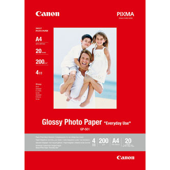 Levně Canon Glossy Photo Paper, GP-501, foto papír, lesklý, GP-501 typ 0775B082, bílý, A4, 210 g/m2, 20 ks, inkoustový