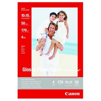 Levně Canon Photo paper glossy, GP-501, foto papír, lesklý, 0775B005, bílý, 10x15cm, 4x6", 210 g/m2, 10 ks, inkoustový
