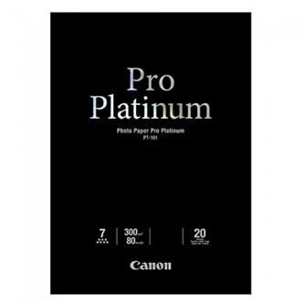 Levně Canon PT-101 Photo Paper PRO Platinum, PT-101, foto papír, mikroporézní povrch typ lesklý, 2768B067, bílý, A2, 16.54x23.39", 300 g