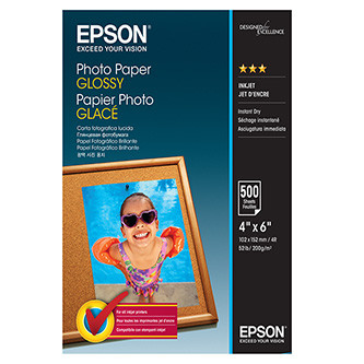 Levně Epson Photo Paper, C13S042549, foto papír, lesklý, bílý, 10x15cm, 4x6", 200 g/m2, 500 ks, inkoustový