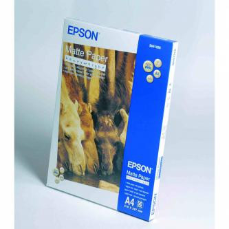 Epson Matte Paper Heavyweight, C13S041256, foto papír, matný, silný typ bílý, Stylus Photo 1270, 1290, A4, 167 g/m2, 50 ks, inkous