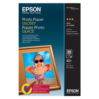 Epson Photo Paper Glossy, C13S042535, foto papír, lesklý, bílý, A3+, 200 g/m2, pro inkoustové tiskárny