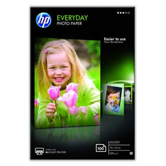 Levně HP Everyday Photo Paper, Glossy, CR757A, foto papír, lesklý, bílý, 10x15cm, 4x6", 200 g/m2, 100 ks, inkoustový