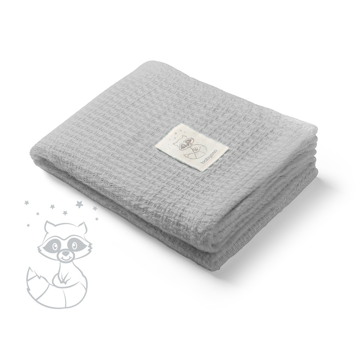 Levně BabyOno Bambusová pletená deka 75 x 100 cm, šedá