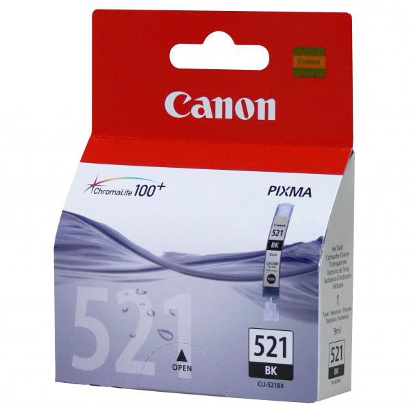 Canon CLI-521 BK - originální cartridge, černá, 9ml