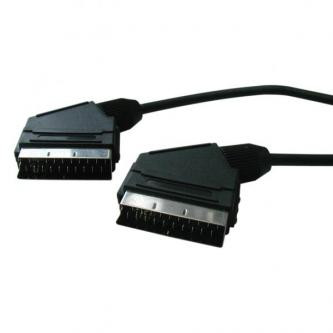 Levně Video kabel SCART samec - SCART samec, 1m, černá, Logo blistr