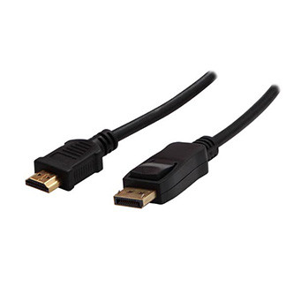 Levně Video kabel DisplayPort samec - HDMI samec, 5m, černá, Logo blistr