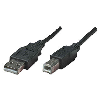 Levně USB kabel (2.0), USB A samec - USB B samec, 1.8m, černý