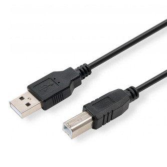 Levně Logo USB kabel (2.0), USB A samec - USB B samec, 1.8m, černý