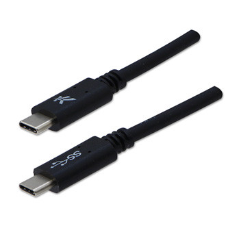 USB kabel (3.2 gen 1), USB C samec - USB C samec, 1m, 5 Gb/s, 5V/3A, černý
