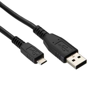USB kabel (2.0), USB A samec - microUSB samec, 0.6m, černý