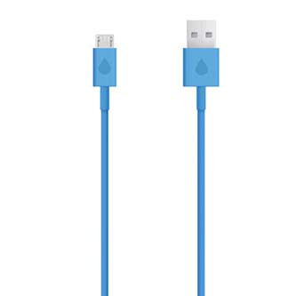 USB kabel (2.0), USB A samec - microUSB samec, 1m, modrý