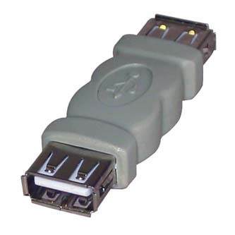 USB spojka, (2.0), USB A samice - USB A samice, šedá, 5891