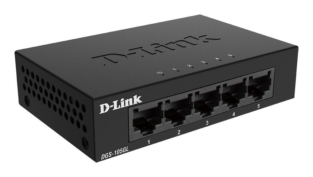 Levně D-Link DGS-105GL 5-port Gigabit Metal Housing Desktop Switch