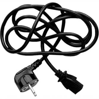 Levně Síťový kabel 230V napájecí, CEE7 (vidlice) - C13, 2m, VDE approved, černý, Logo