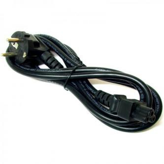 Levně Síťový kabel 230V napájecí k notebooku, CEE7 (vidlice) - C5, 2m, VDE approved, černý, Logo, koncovka ve tvaru trojlístku (MickeyMo