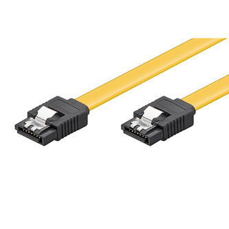 Levně Kabel k hardisku datový, SATA samec - SATA samec, 0.5 m, 6 Gb/s, žlutý, baleno v sáčku
