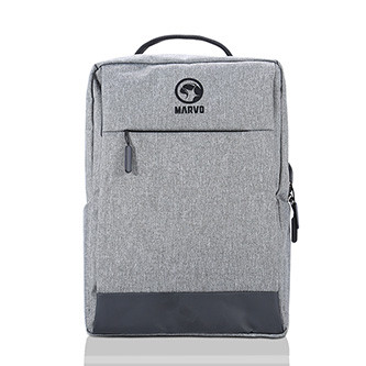 Levně Batoh na notebook 15.6", BA-03, šedý z nylonu, USB port k nabíjení, Marvo